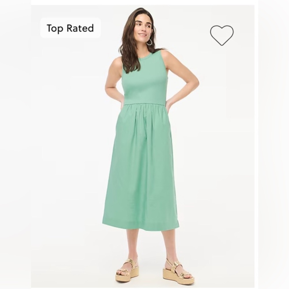 J.Crew ribbed knit mixy sleeveless dress light mint green size extra small